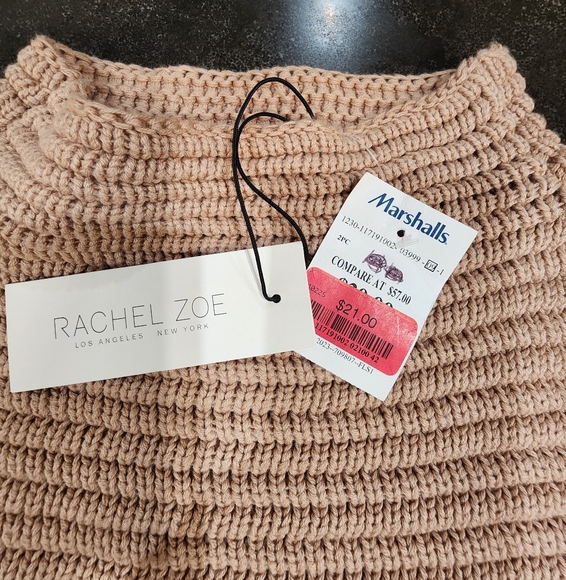 Women's NWT Rachel Zoe thick knit mock neck sleeve-less sweater - Picture 7 of 9